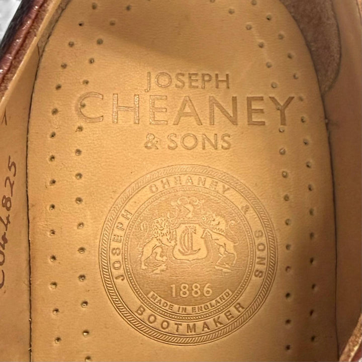 Pristine JOSEPH CHEANEY Leather shoes MALBERN 4436 Last Plain Toe 4 Eyelets