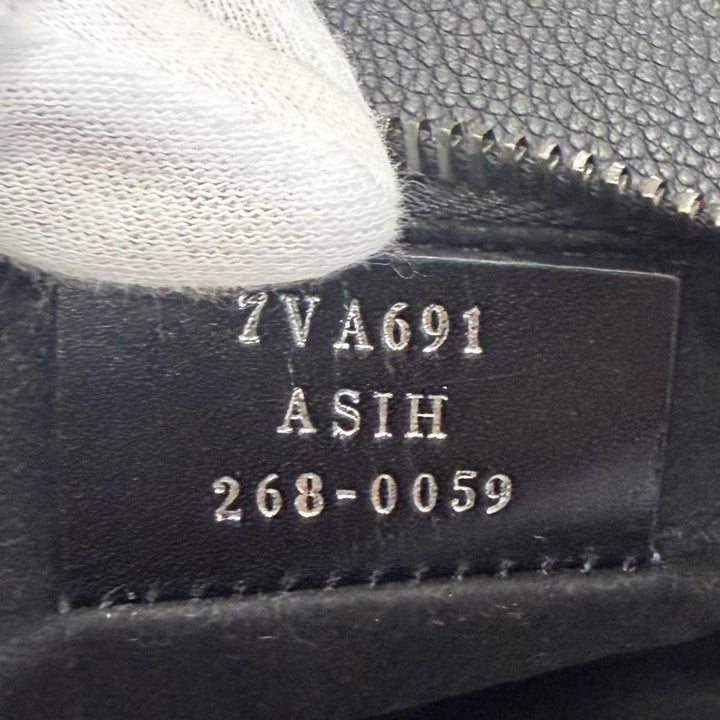 Excellent FENDI Shoulder Bag Melon Large FF Metal Crossbody Hobo Bag black