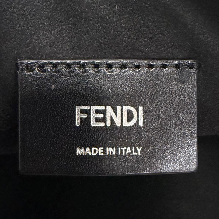 Excellent FENDI Shoulder Bag Melon Large FF Metal Crossbody Hobo Bag black