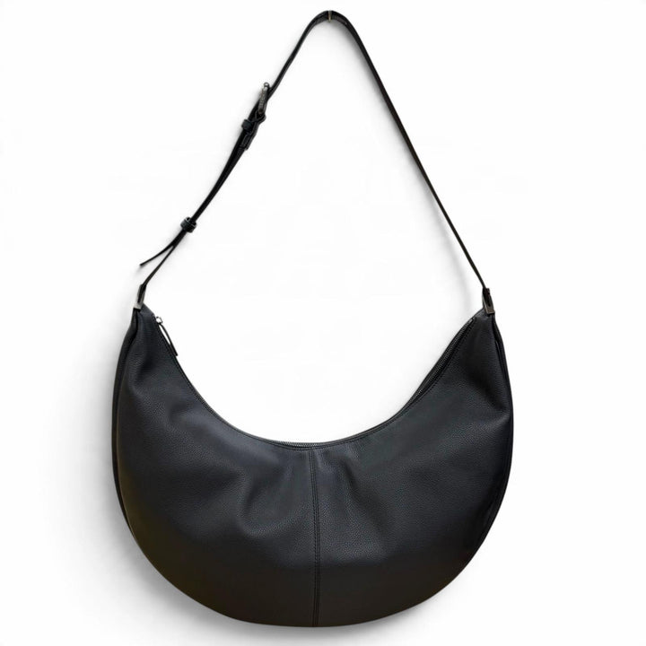Excellent FENDI Shoulder Bag Melon Large FF Metal Crossbody Hobo Bag black
