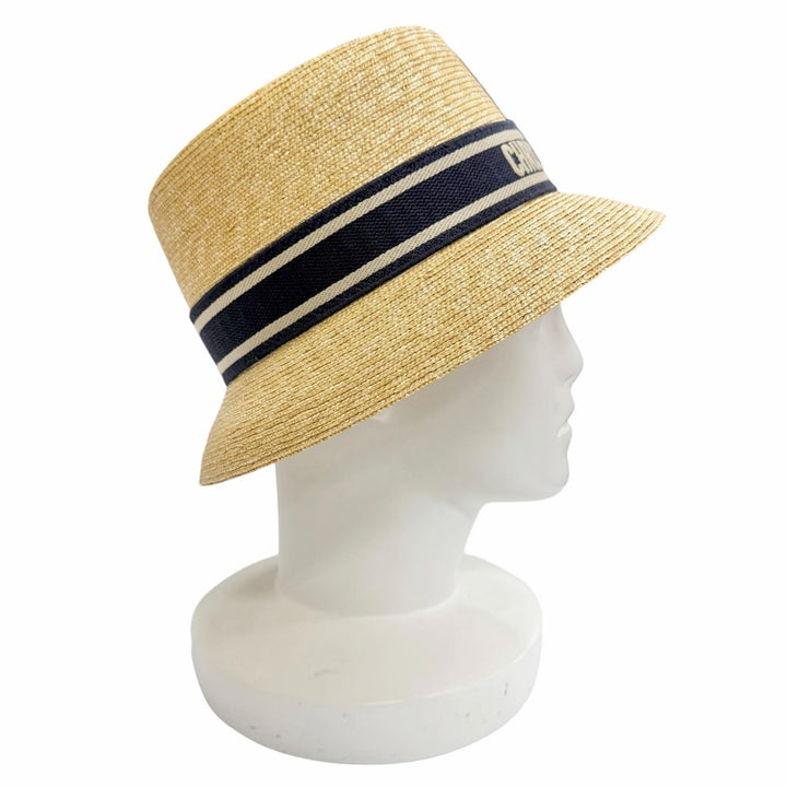 Pristine Christian Dior DIORESORT Straw hat, bucket hat natural 58 11DRT952G180