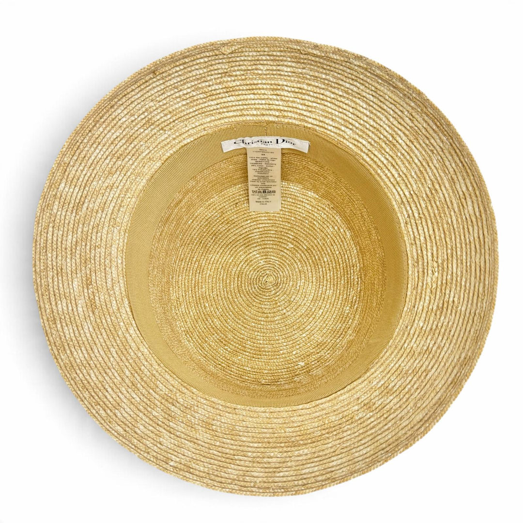 Pristine Christian Dior DIORESORT Straw hat, bucket hat natural 58 11DRT952G180