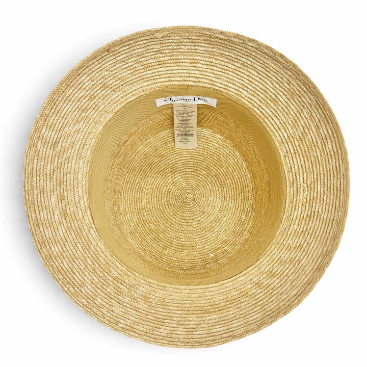 Pristine Christian Dior DIORESORT Straw hat, bucket hat natural 58 11DRT952G180