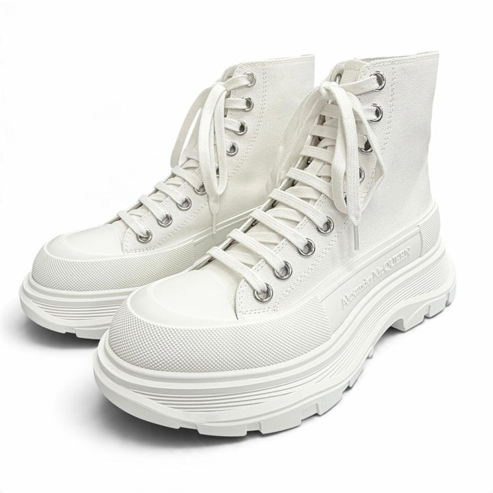 Pristine Alexander McQueen High cut sneakers Tread Slick Boot canvas 37 611706