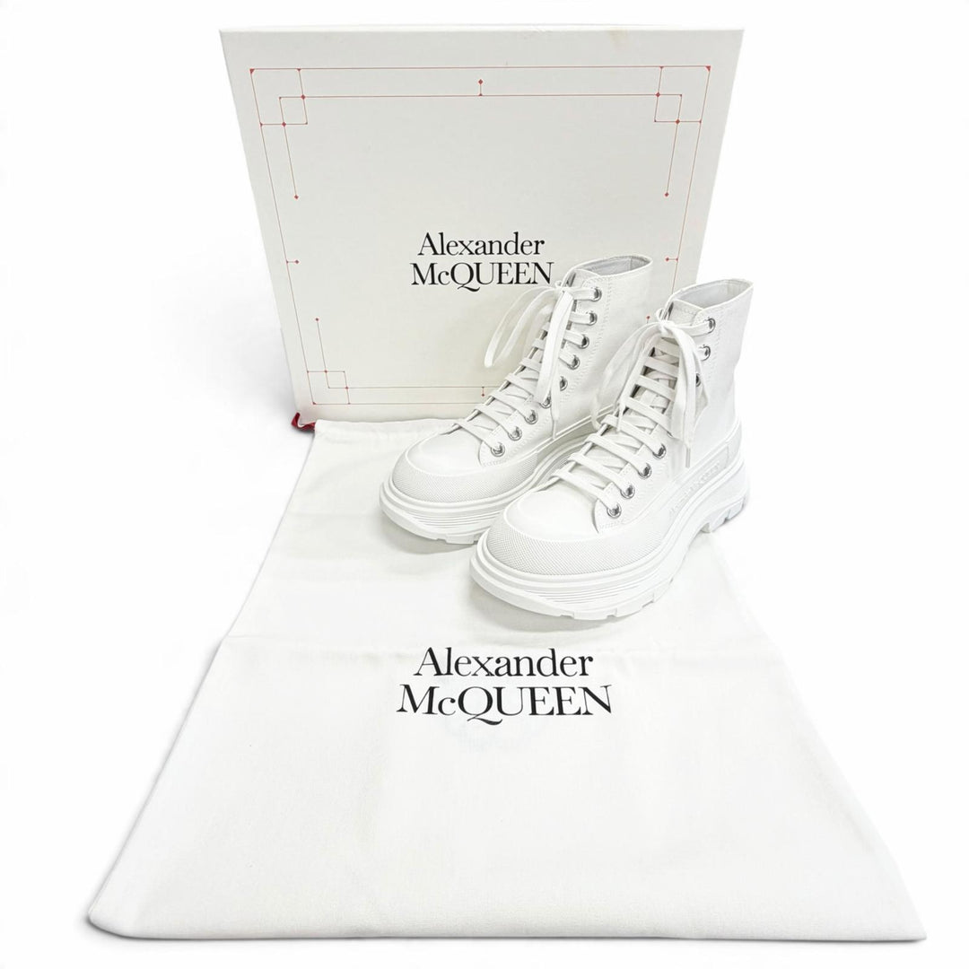 Pristine Alexander McQueen High cut sneakers Tread Slick Boot canvas 37 611706