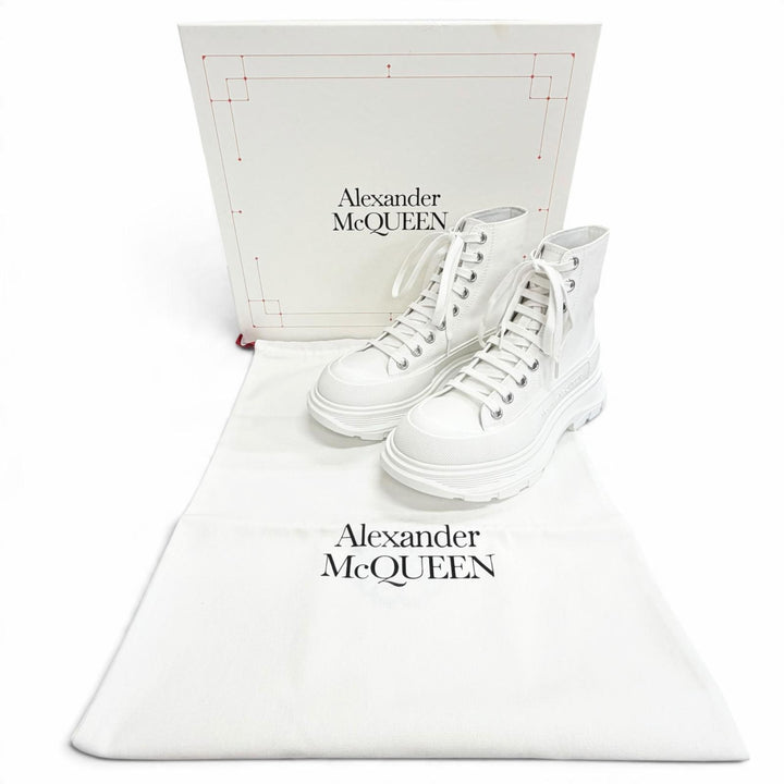 Pristine Alexander McQueen High cut sneakers Tread Slick Boot canvas 37 611706