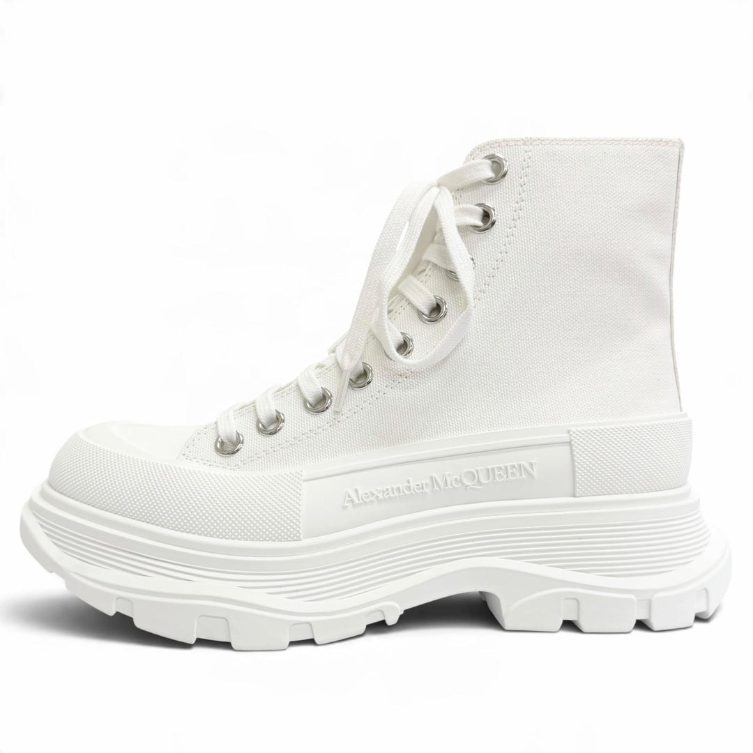 Pristine Alexander McQueen High cut sneakers Tread Slick Boot canvas 37 611706