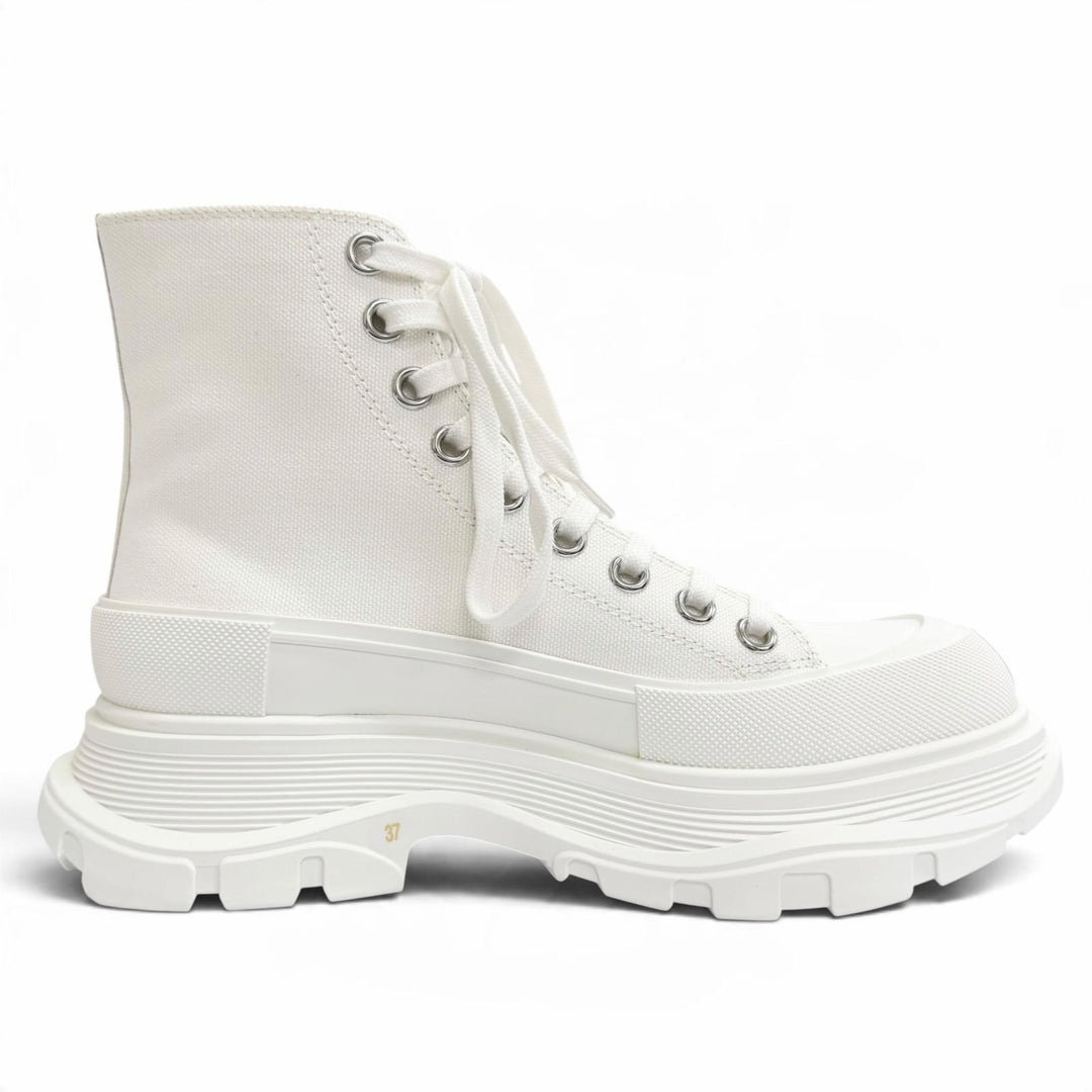 Pristine Alexander McQueen High cut sneakers Tread Slick Boot canvas 37 611706