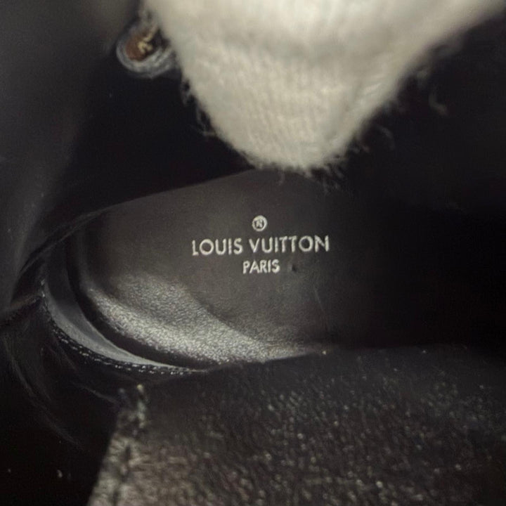 Excellent LOUIS VUITTON short boots Metropolis Line Monogram leather black IT 36