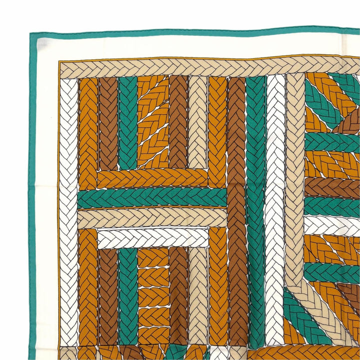 Great HERMES scarf TRESSES H Carre Jean 140 cashmere Women