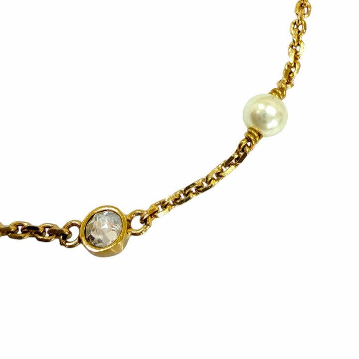 Great DIOR Clair D Lune bracelet Rhinestone Eco Pearl gold Women B3106WOMZI