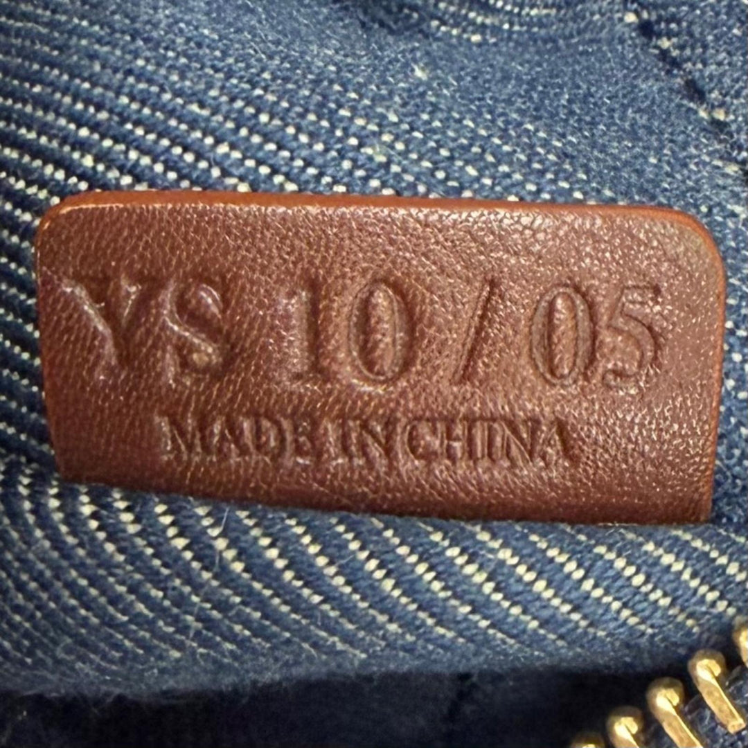 Excellent CELINE Waist bag Old Celine Macadam Pattern Studded Leather Denim