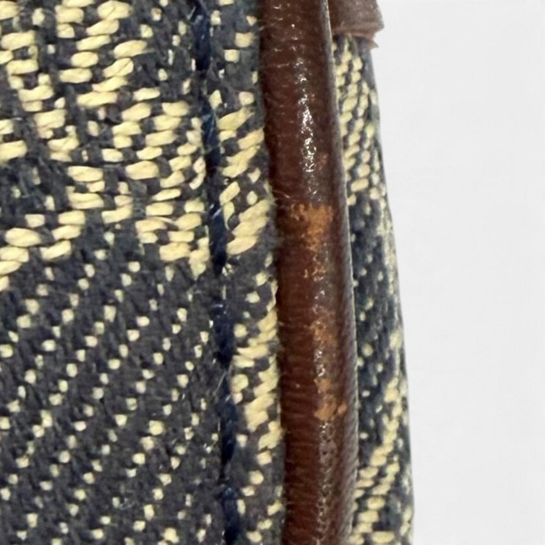 Excellent CELINE Waist bag Old Celine Macadam Pattern Studded Leather Denim