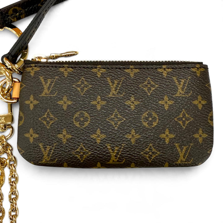 Pristine LOUIS VUITTON Mobile case Phone Holder Brown Monogram canvas M26898