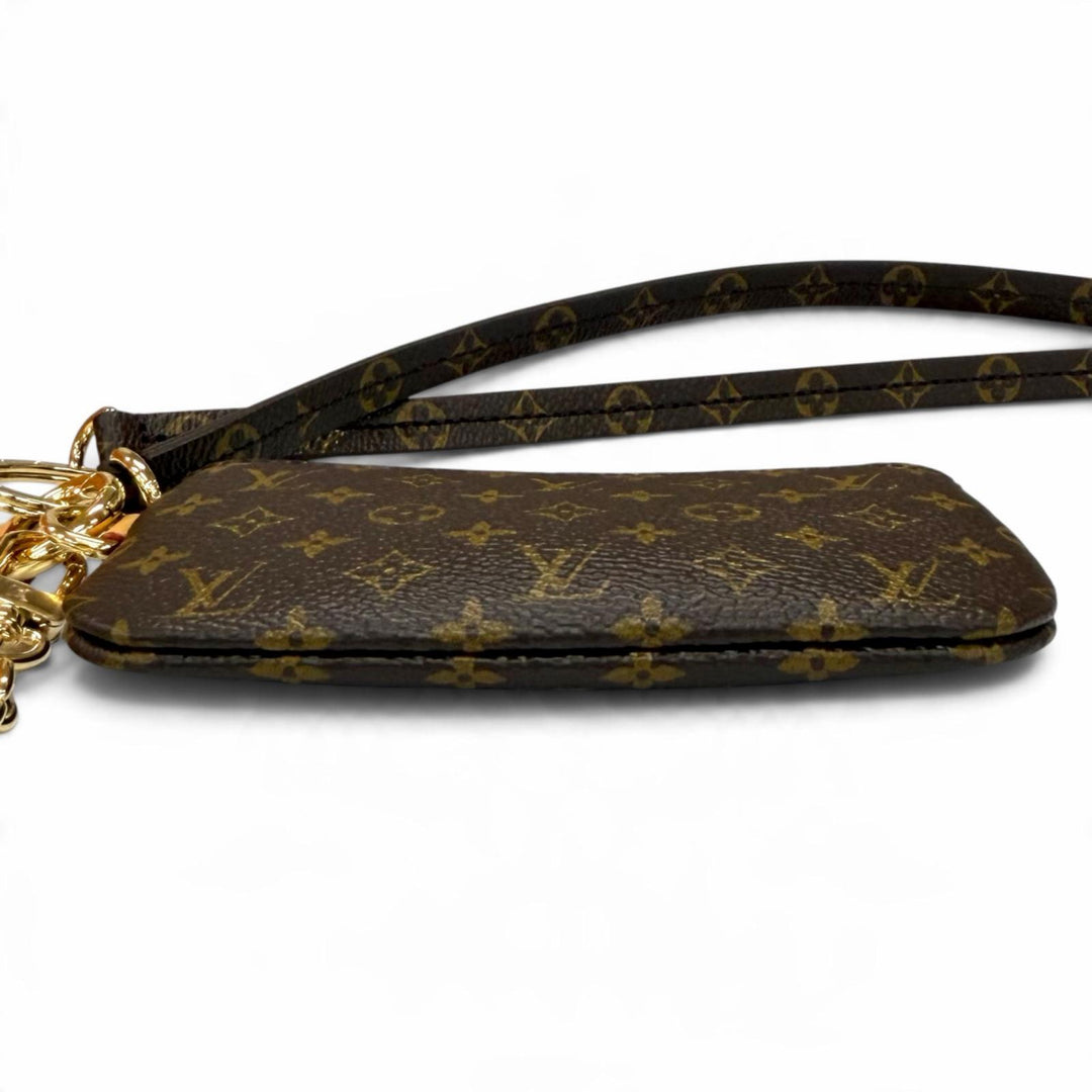 Pristine LOUIS VUITTON Mobile case Phone Holder Brown Monogram canvas M26898