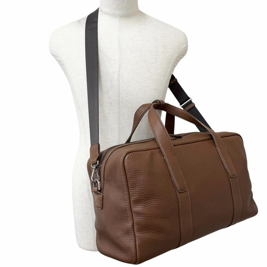 Excellent 土屋鞄 Boston bag 2WAY Shoulder Bag Brown mens