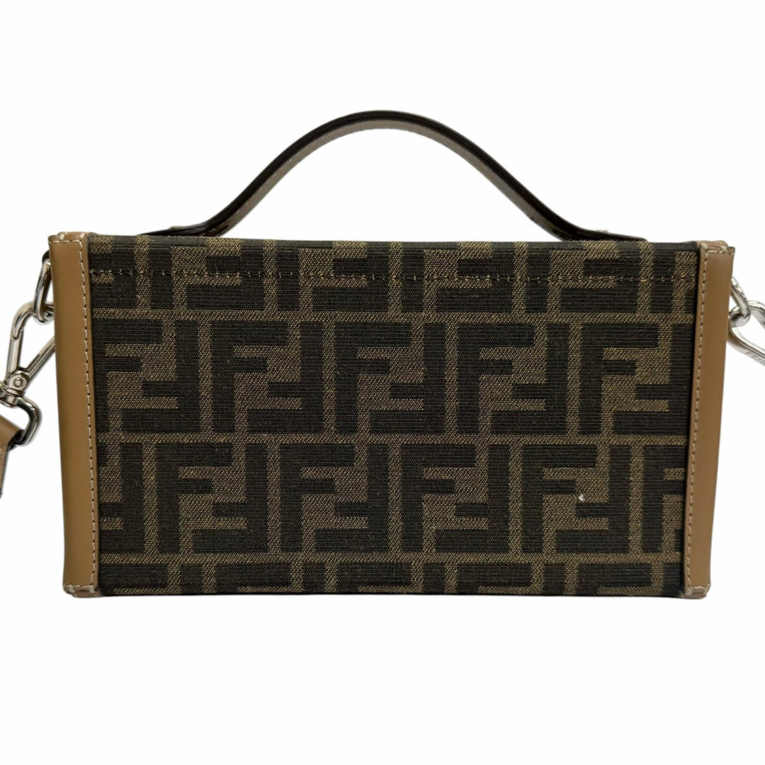 Great FENDI Shoulder Bag ZUCCA Pattern Soft Trunk 2-Way Baguette Bag
