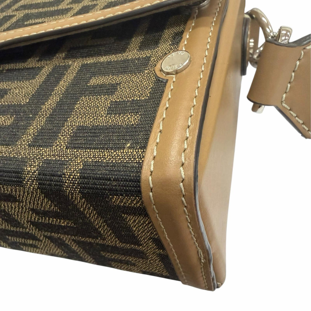 Great FENDI Shoulder Bag ZUCCA Pattern Soft Trunk 2-Way Baguette Bag