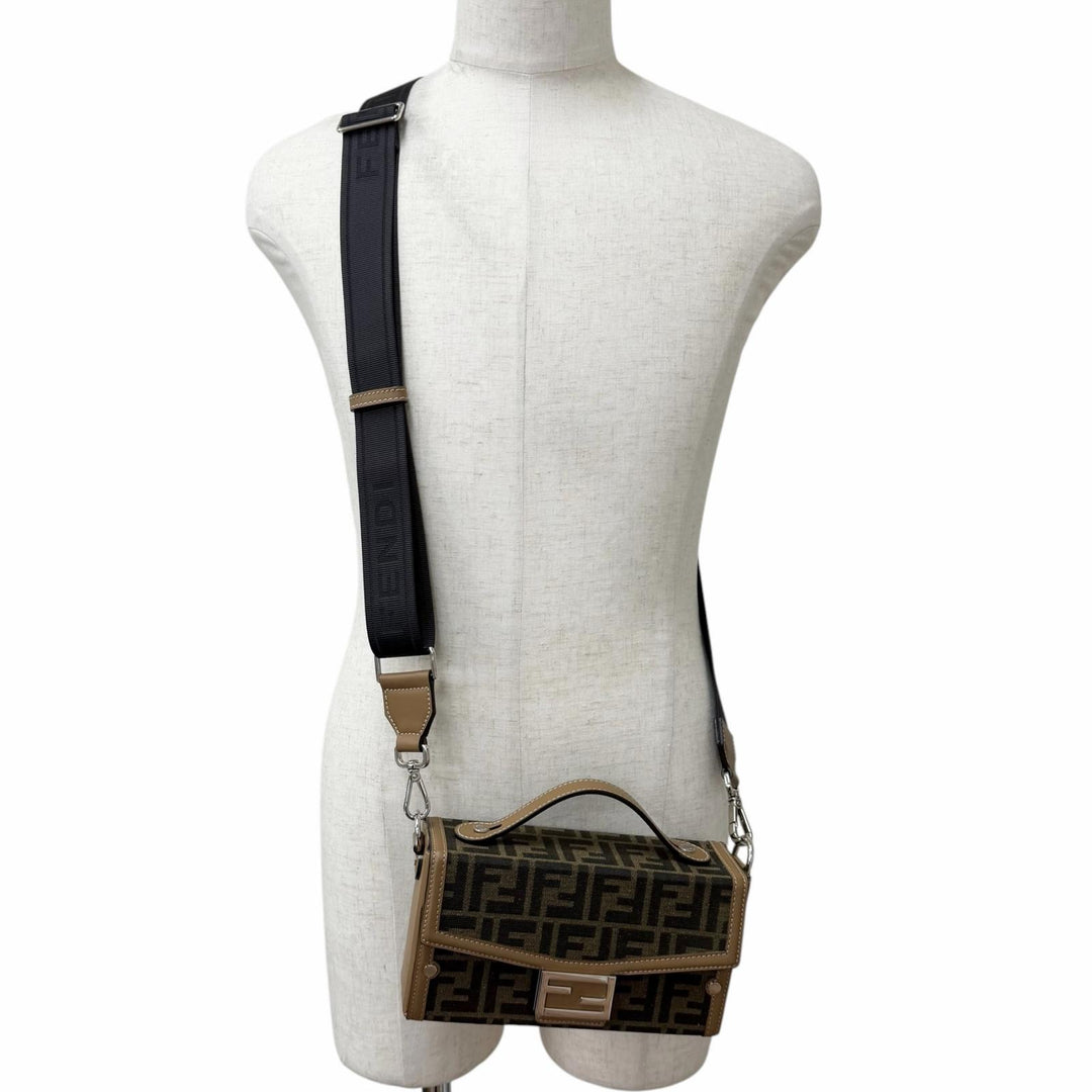 Great FENDI Shoulder Bag ZUCCA Pattern Soft Trunk 2-Way Baguette Bag