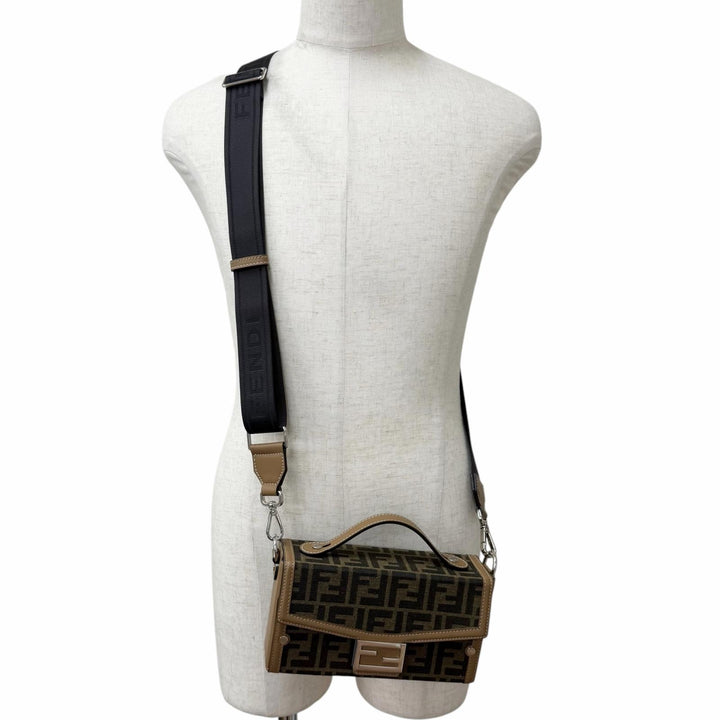 Great FENDI Shoulder Bag ZUCCA Pattern Soft Trunk 2-Way Baguette Bag