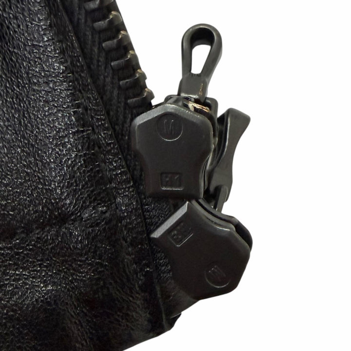 Excellent NICENESS leather jacket WILLI Belted black Sheep leather mens