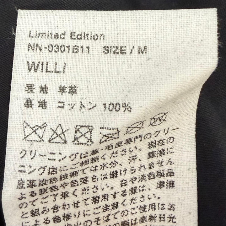Excellent NICENESS leather jacket WILLI Belted black Sheep leather mens