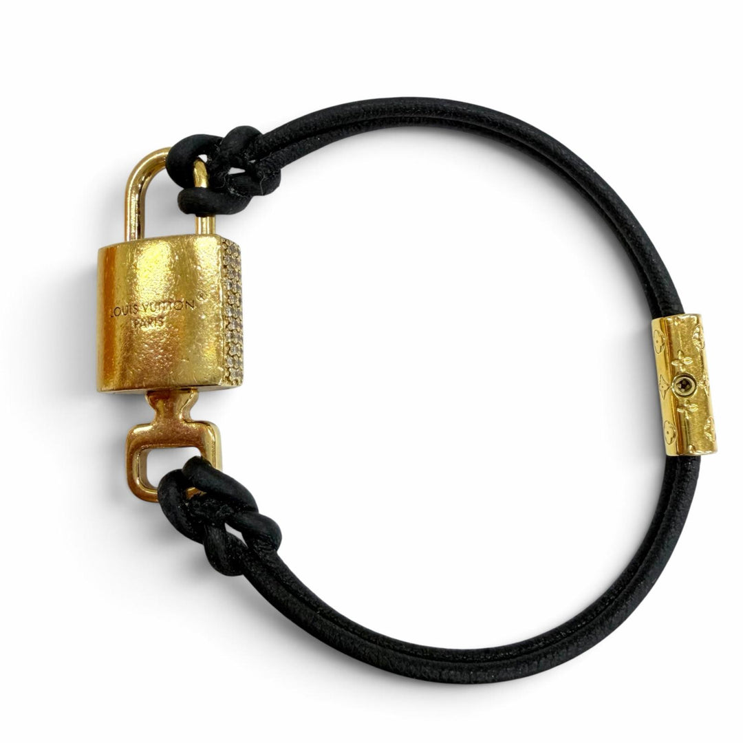 Very Good LOUIS VUITTON bracelet Cadena motif LV padlock gold Women M8217F