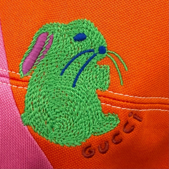 Pristine GUCCI Jacket Belted Rabbit Embroidered Pique polyester XS 723531