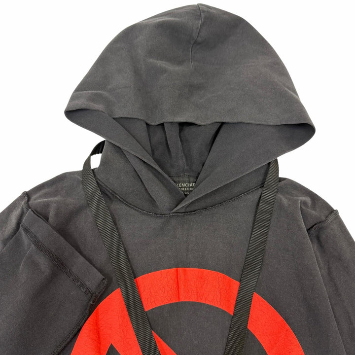Pristine BALENCIAGA BFRND INSIDE-OUT L/S HOODED T-SHIRT