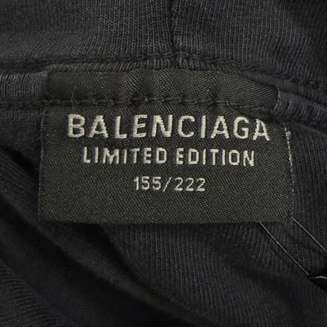 Pristine BALENCIAGA BFRND INSIDE-OUT L/S HOODED T-SHIRT