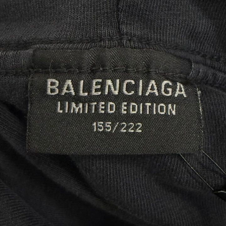 Pristine BALENCIAGA BFRND INSIDE-OUT L/S HOODED T-SHIRT