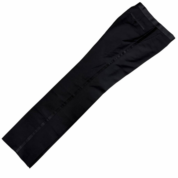 Pristine GUCCI suit Tuxedo two-piece set single black mohair mens 606245