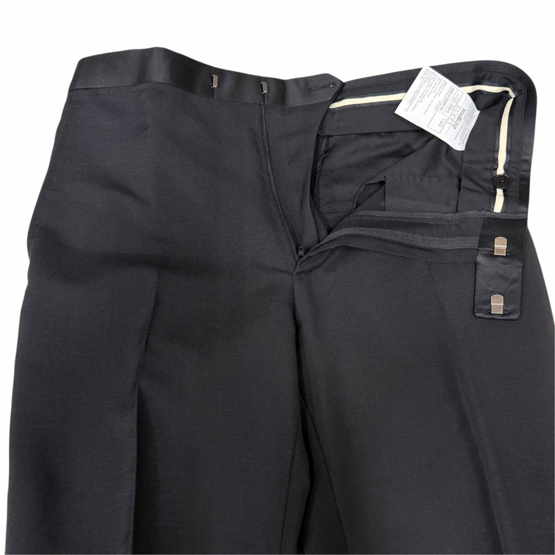 Pristine GUCCI suit Tuxedo two-piece set single black mohair mens 606245
