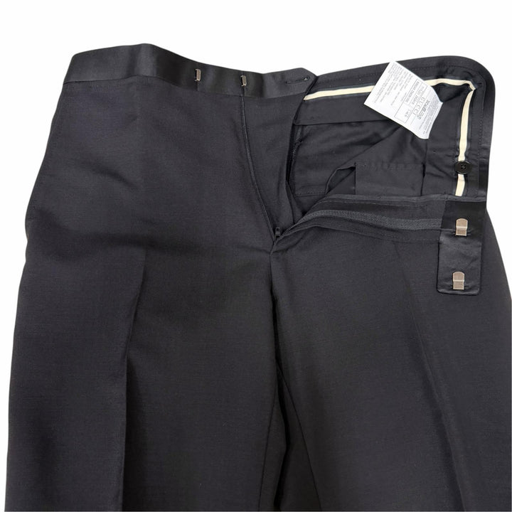 Pristine GUCCI suit Tuxedo two-piece set single black mohair mens 606245