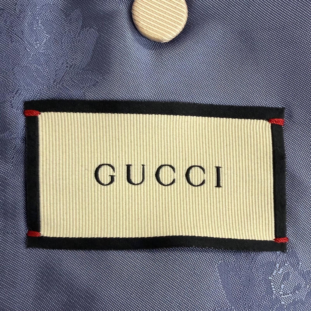 Pristine GUCCI suit Tuxedo two-piece set single black mohair mens 606245