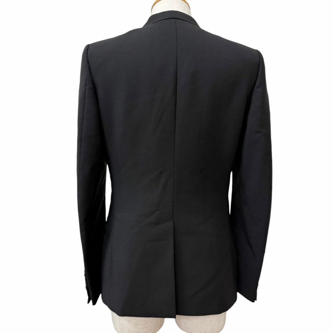 Pristine GUCCI suit Tuxedo two-piece set single black mohair mens 606245