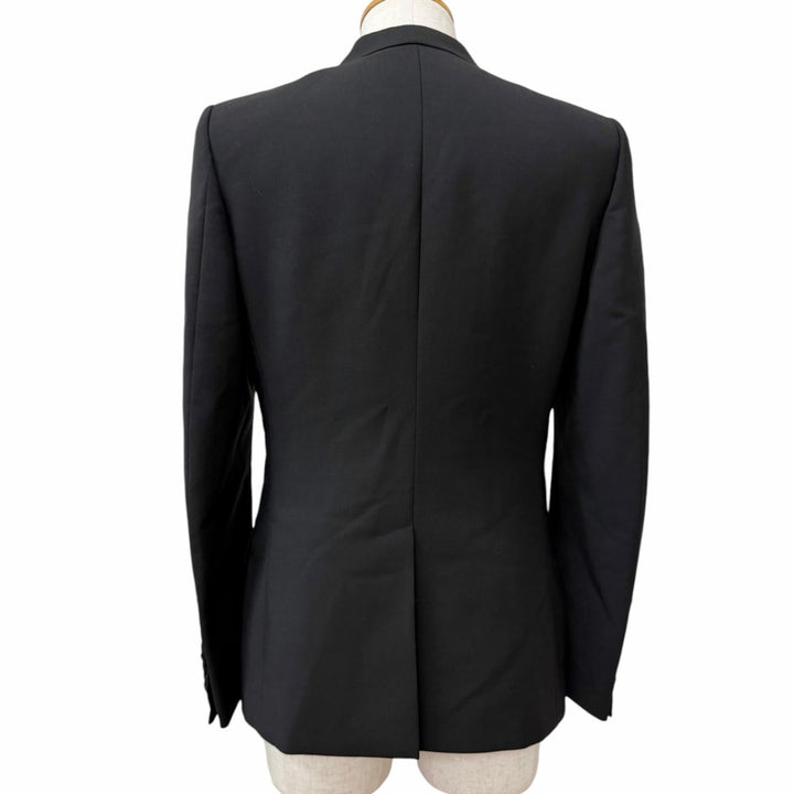 Pristine GUCCI suit Tuxedo two-piece set single black mohair mens 606245