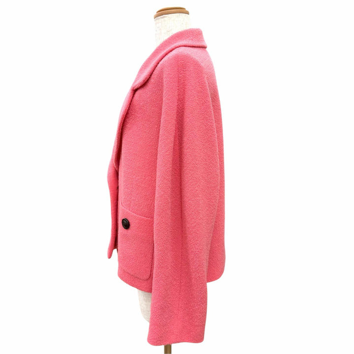 Great GUCCI Jacket Interlocking G button short tweed pink wool IT 40 619267