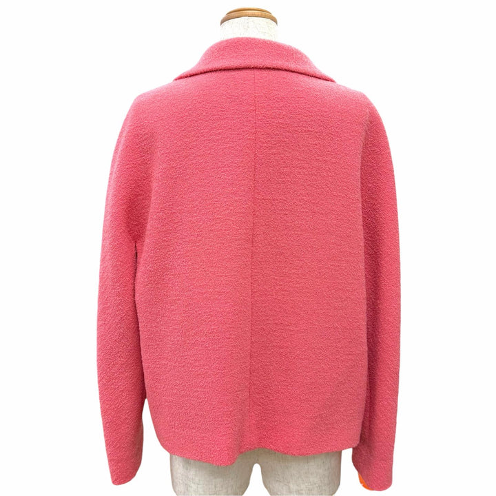 Great GUCCI Jacket Interlocking G button short tweed pink wool IT 40 619267