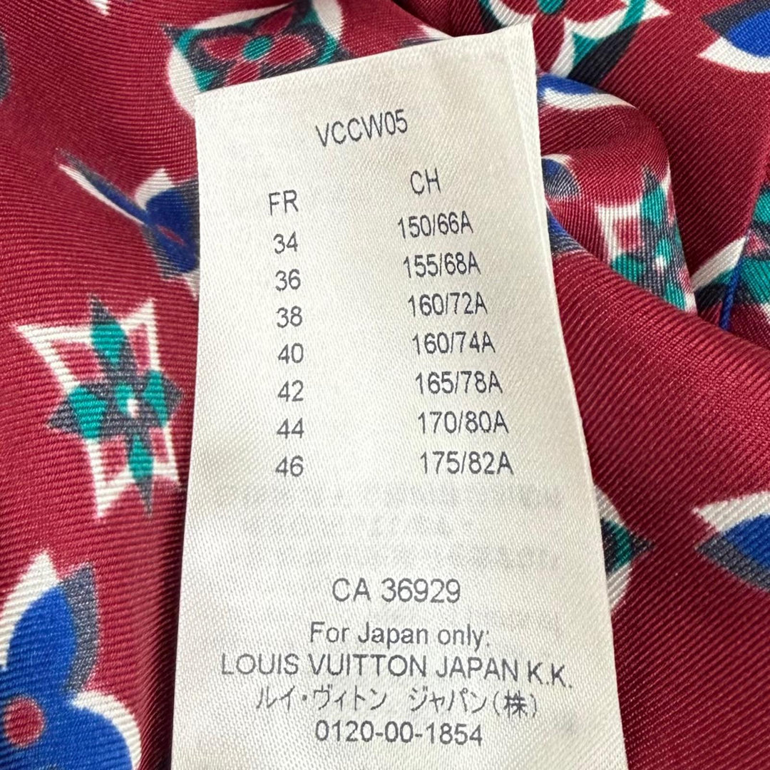Pristine LOUIS VUITTON Pants Monogram Bordeaux silk Women IT 38