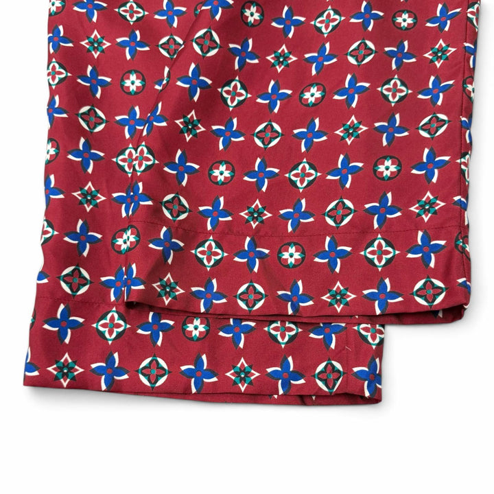 Pristine LOUIS VUITTON Pants Monogram Bordeaux silk Women IT 38