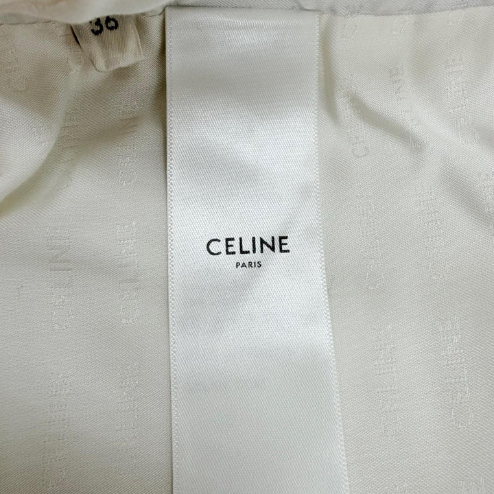 Excellent CELINE Jacket Triomphe Chelsea Collarless Light blue 36 2V65S128X