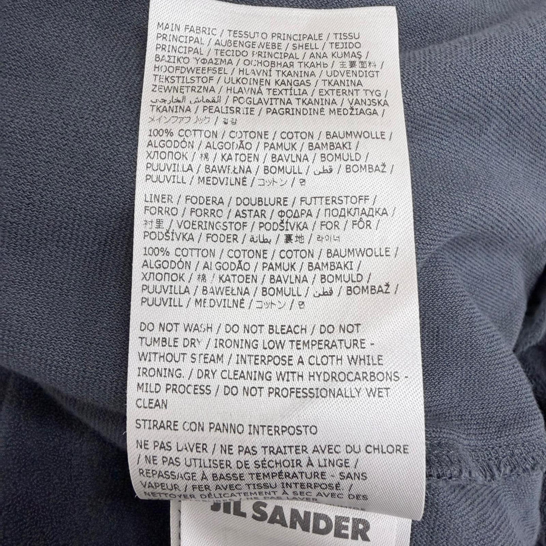 Excellent JIL SANDER+ Short sleeve shirt Terry cloth bowling shirt navy