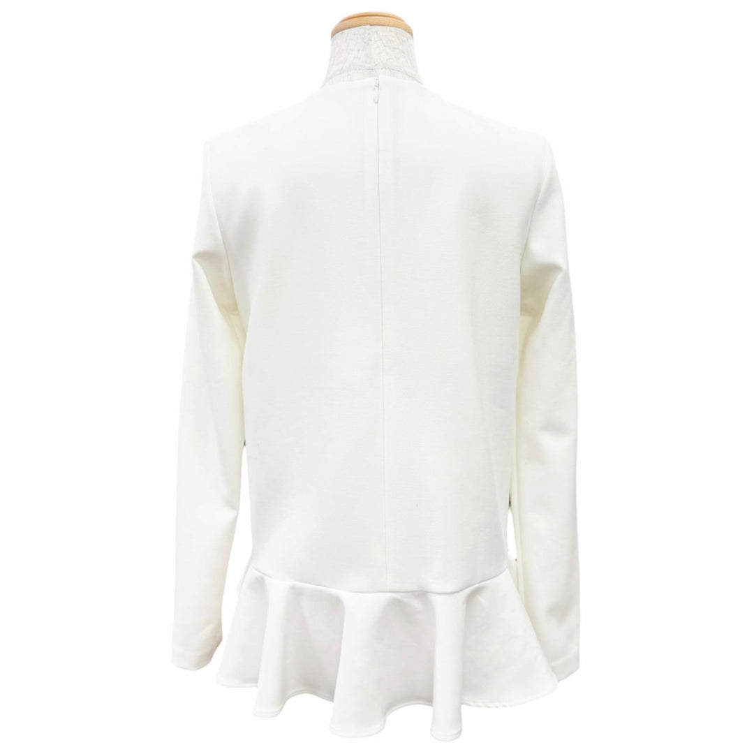 Excellent YOKO CHAN blouse Faux Pearl Long-Sleeve Peplum Top 36 YCB-522-290