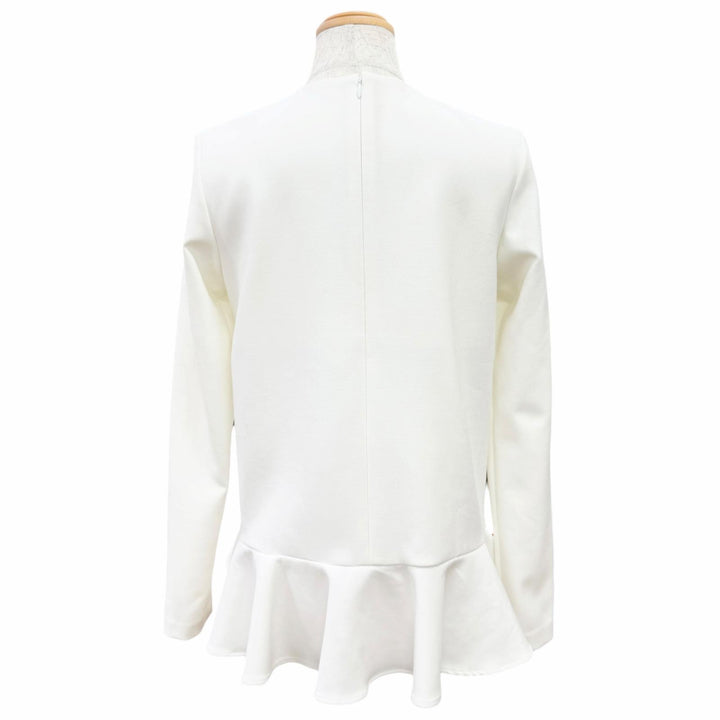 Excellent YOKO CHAN blouse Faux Pearl Long-Sleeve Peplum Top 36 YCB-522-290