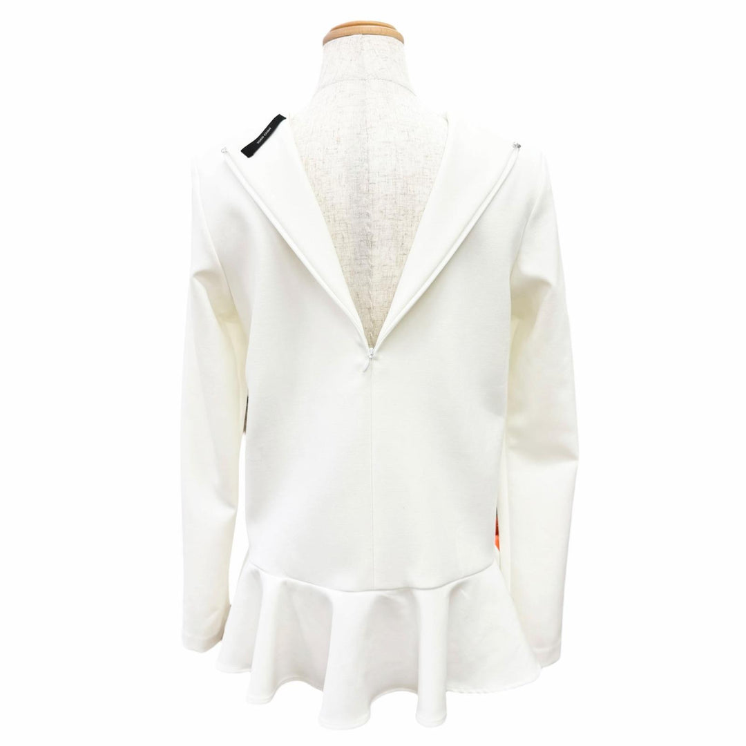 Excellent YOKO CHAN blouse Faux Pearl Long-Sleeve Peplum Top 36 YCB-522-290