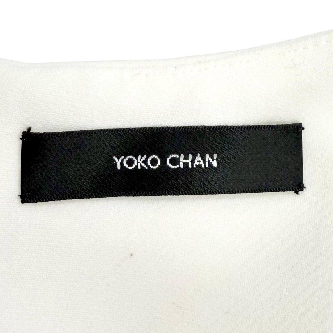 Excellent YOKO CHAN blouse Faux Pearl Long-Sleeve Peplum Top 36 YCB-522-290