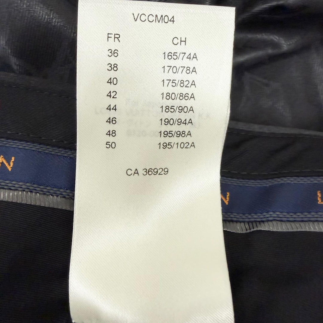 Pristine LOUIS VUITTON slacks Monogram Beltless black wool mens IT 44