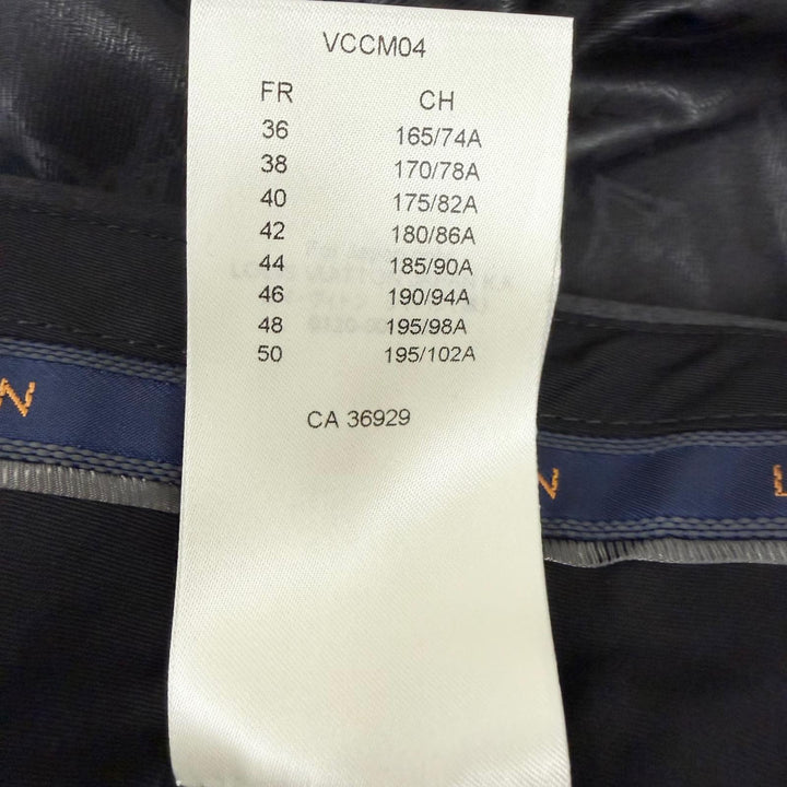 Pristine LOUIS VUITTON slacks Monogram Beltless black wool mens IT 44