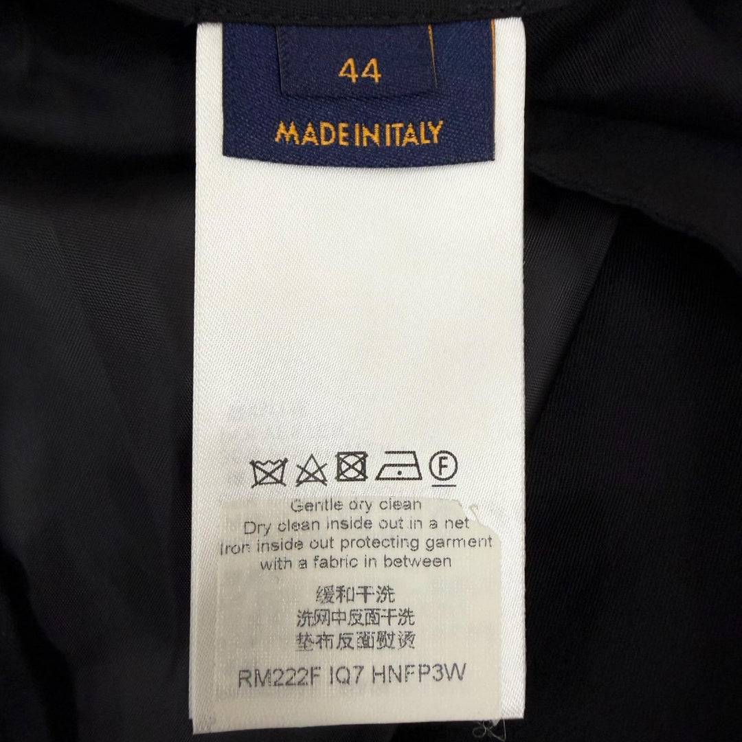 Pristine LOUIS VUITTON slacks Monogram Beltless black wool mens IT 44